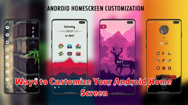 Ways to Customize Your Android Home Screen
